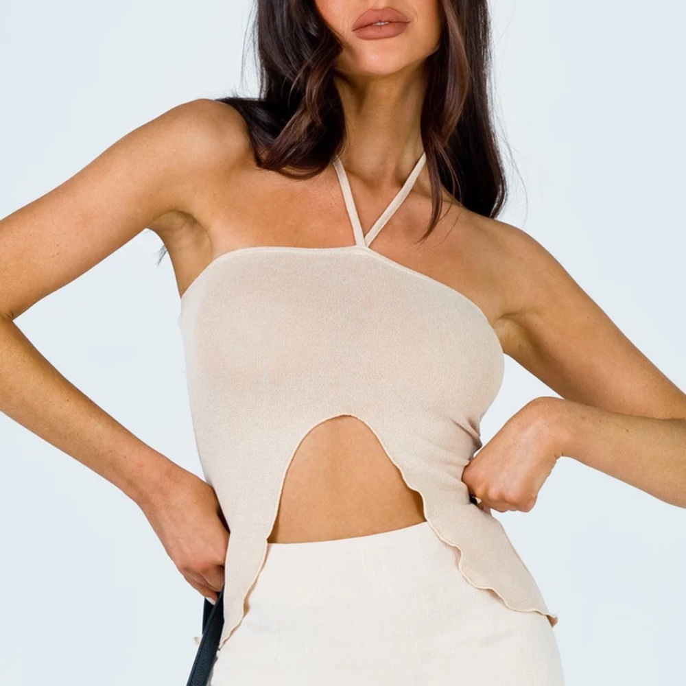 Princess Polly Gabriel Top Beige New